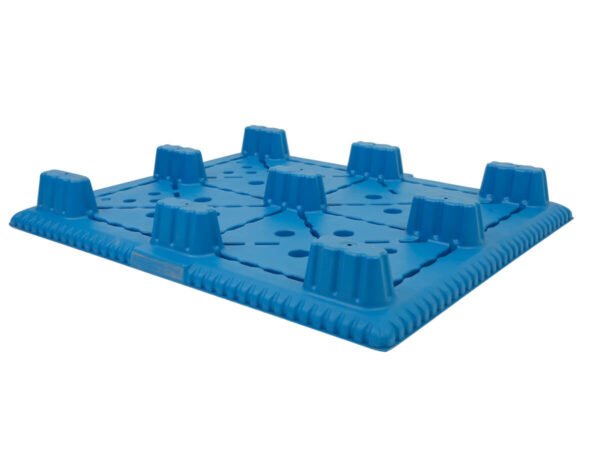 1200x1000 Nine Legged Flat Top Nestable Plastic Pallet P1210CS Bottom