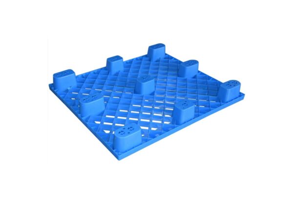 1100x1100 9 Legged Open Deck Nestable Plastic Pallet P1111WQB Bottom Support