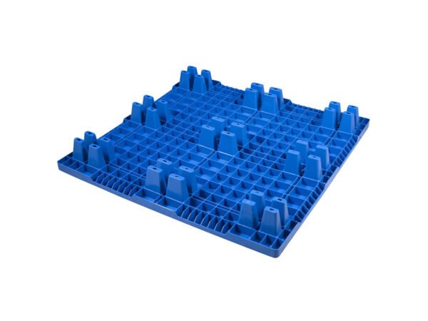 1100x1100 Nine Legged Closed Deck Nestable Plastic Pallet P1111PQA Bottom Support