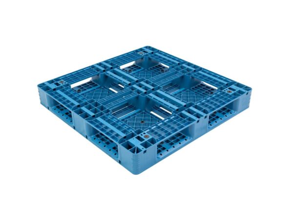1100x1100 Six Runner Open Deck Rackable and Stackable Plastic Pallet P1111WTD Picture Frame Bottom Support