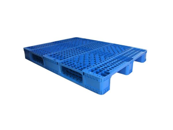 1100x1100 Three Runner Open Deck Rackable Plastic Pallet P1111WHC