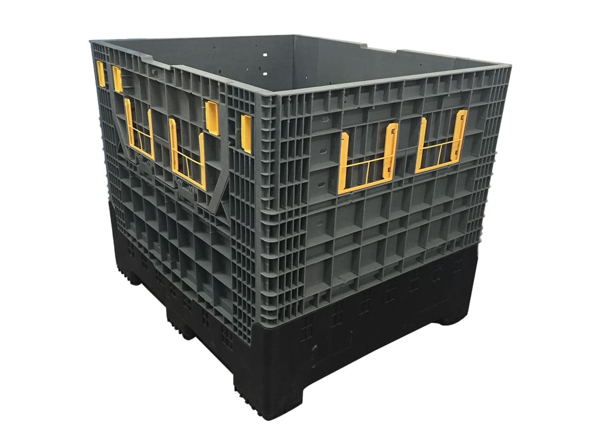 1200x1000 Solid Wall Collapsible Plastic Bulk Container 1210D