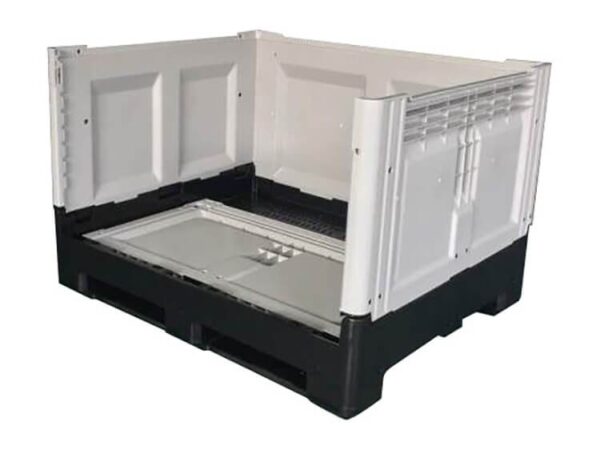 1200x1000 Solid Wall Collapsible Plastic Pallet Container Bin With Lid 1210S