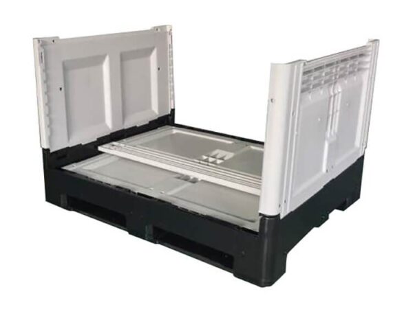1200x1000 Solid Wall Collapsible Plastic Pallet Container Box With Lid 1210S