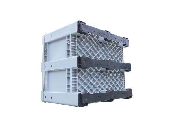 1200x1000 Solid Wall Rigid Plastic Pallet Container Bin 1210FK Bottom Support