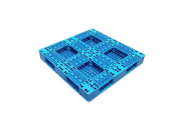 1200x1200 Six Runner Open Deck Rackable and Stackable Plastic Pallet F1212WTC Picture Frame Bottom Support