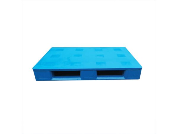 1200x800 Three Runner Solid Top Hygienic Rackable Plastic Pallets F1208PHA 4 Way Forklift Entry