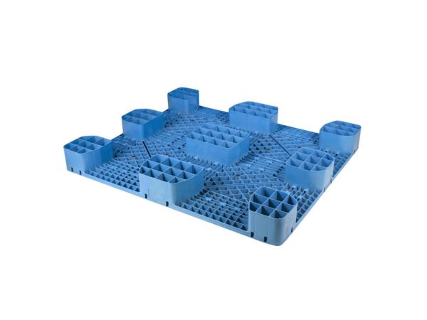 1400x1100 Nine Legged Open Deck Plastic Floor Pallet P1411WJB Bottom Support