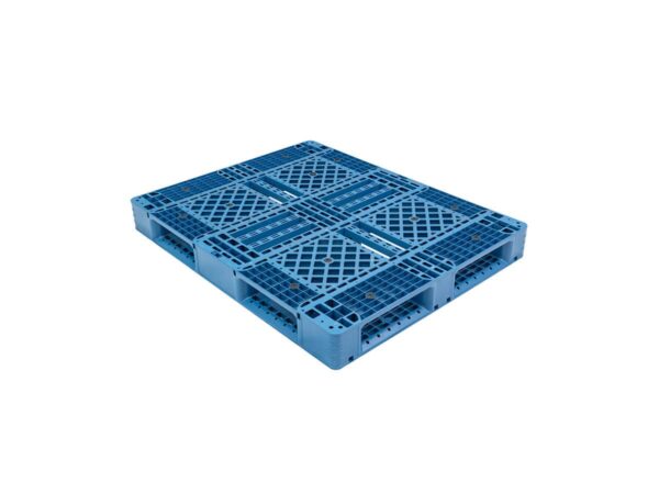 1400x1200 Six Runner Open Deck Rackable Stackable Plastic Pallet P1412WTA