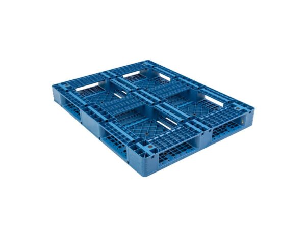 1400x1200 Six Runner Open Deck Rackable Stackable Cruciform Perimeter Plastic Pallet P1412WTA