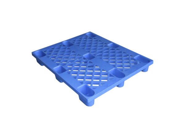 1100x1100 9 Legged Open Deck Nestable Plastic Pallet P1111WQB - Image 2