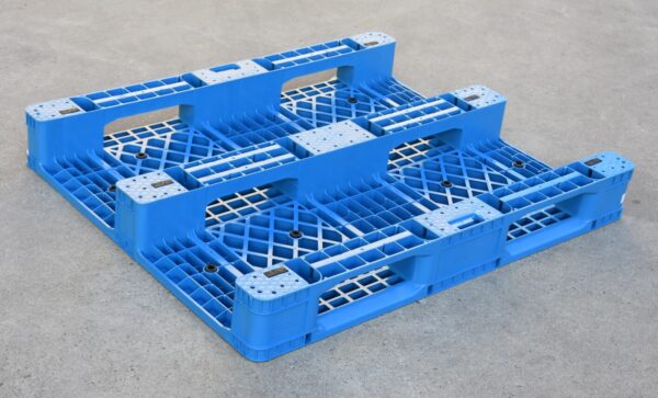 1200x1000 Three Runner Open Deck Rackable Plastic Pallet P1210WHC - Image 2
