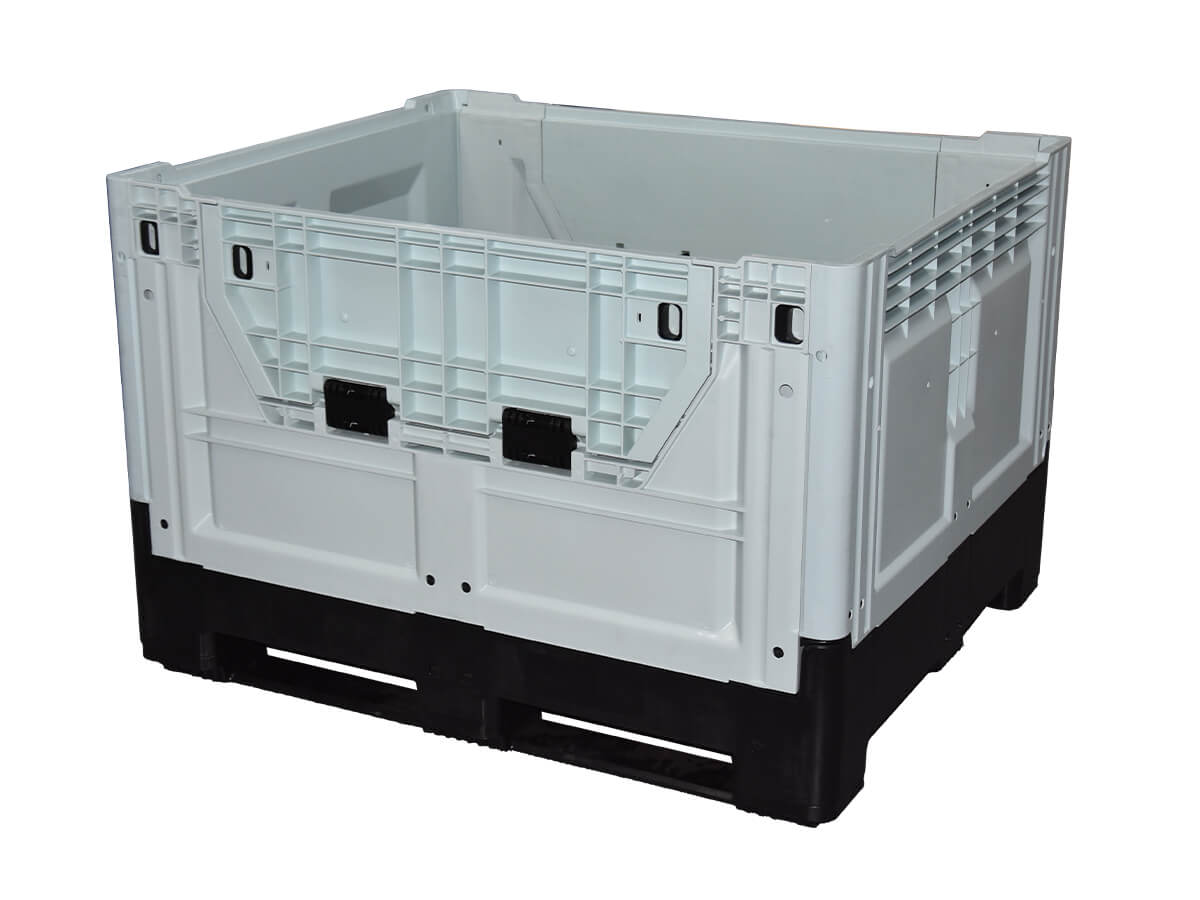 1200x1000 Solid Collapsible Plastic Pallet Bin With Drop Doors 1210ES