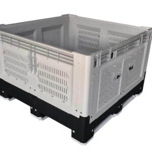 1162x1162 Collapsible Plastic Pallet Bin | Ventilated Walls with Drop Doors | 1162W