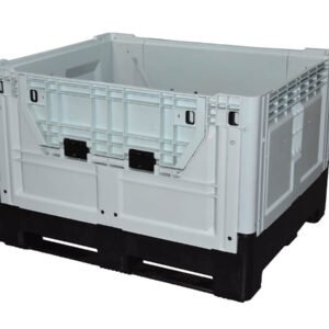 1200x1000 Collapsible Plastic Pallet Bin | Solid Walls With Drop Doors | 1210ES