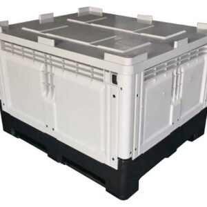 1162x1162 Collapsible Plastic Pallet Bin | Solid Walls with Drop Doors | 1162F