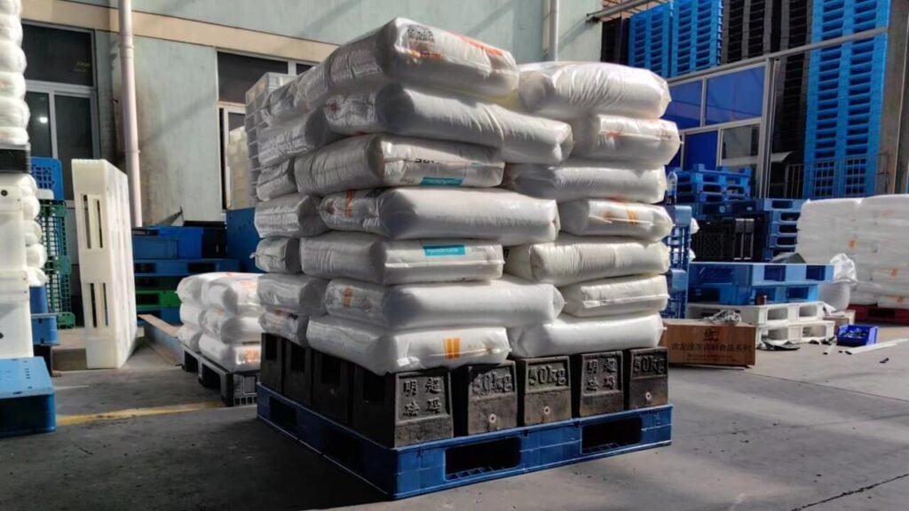 Inhouse Plastic Pallets Static Load Test in Preface Plast Factory